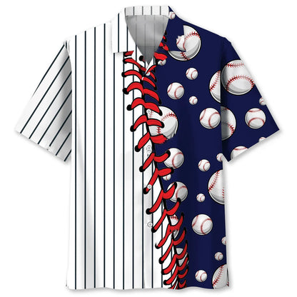 Stripes Baseball Hawaiian Shirt, custom shirt gift for men (view 4)