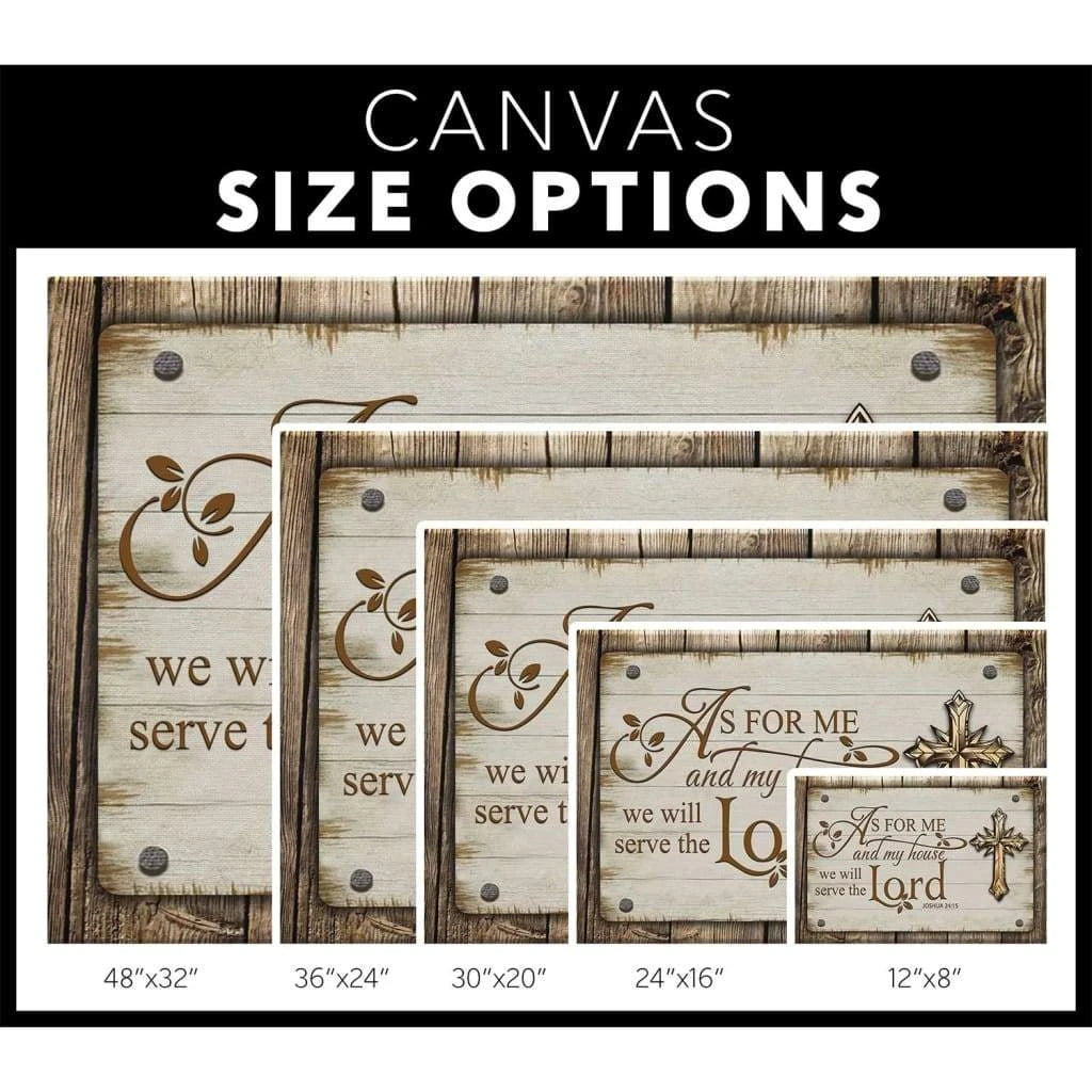 as for me and my house canvas farmhouse style joshua 24 15 wall art (Landscape) (view 4)