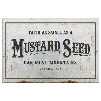 faith as small as a mustard seed can move mountains wall art canvas (Landscape) (view 5)