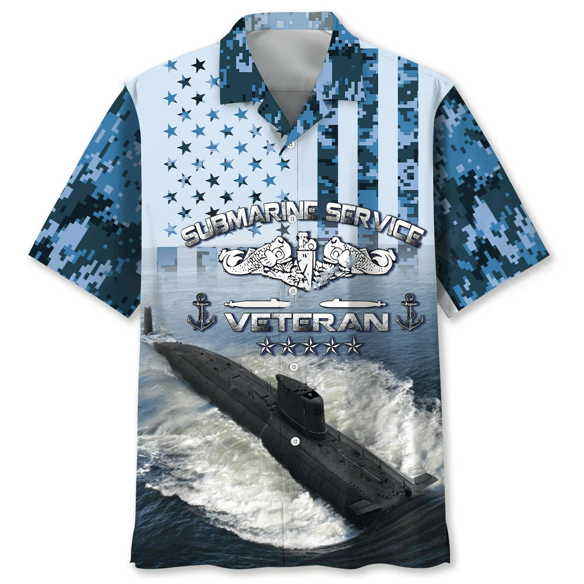 Submarine Service Veteran Hawaiian Shirt, custom shirt gift for men