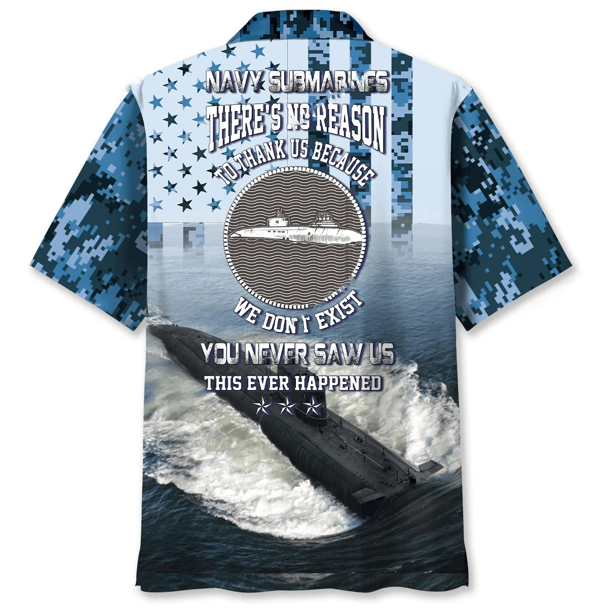 Submarine Service Veteran Hawaiian Shirt, custom shirt gift for men (view 3)