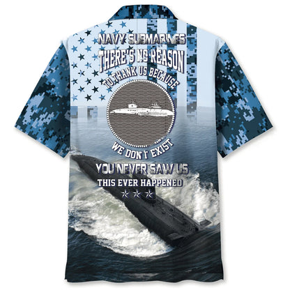 Submarine Service Veteran Hawaiian Shirt, custom shirt gift for men (view 3)
