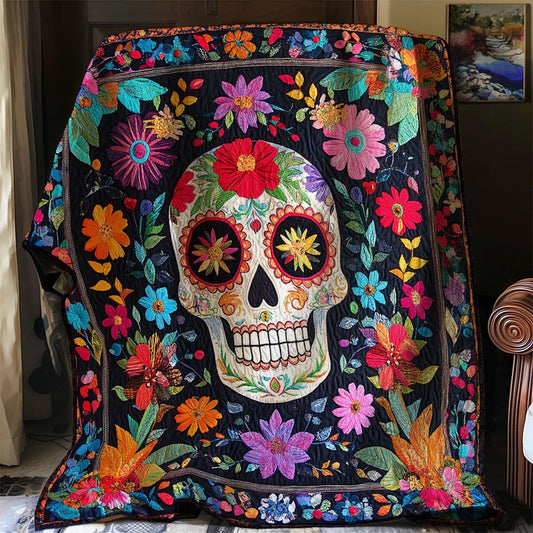 Sugar Flower Fusion Quilt Blanket