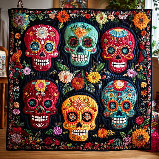 Sugar Skull Serenade Quilt Blanket