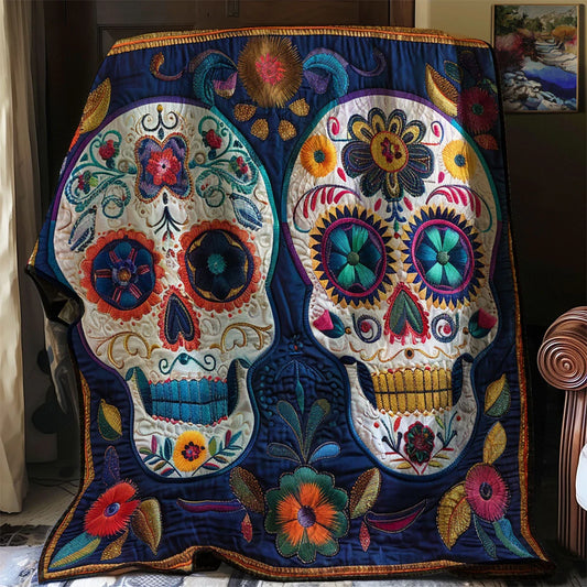 Sugar Skull Quilt Blanket