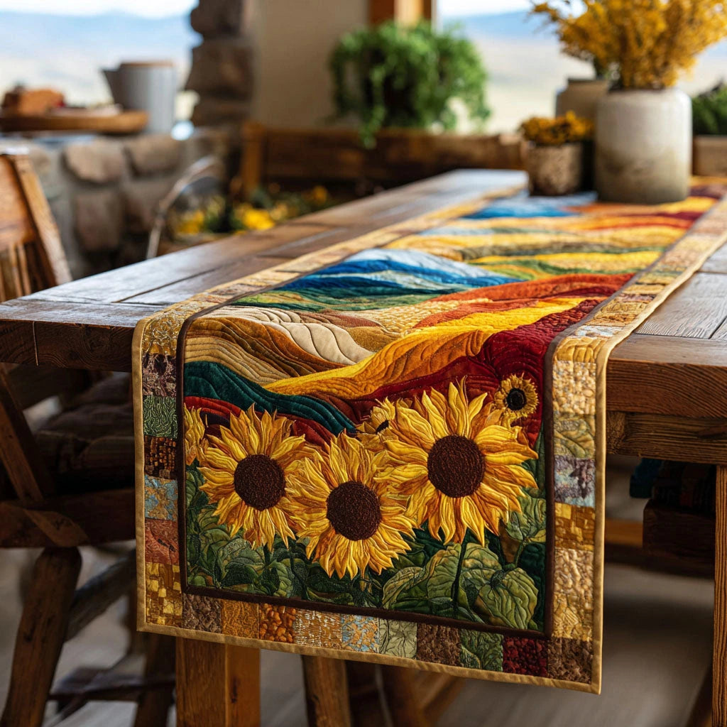 Summer Field Quilted Table Runner