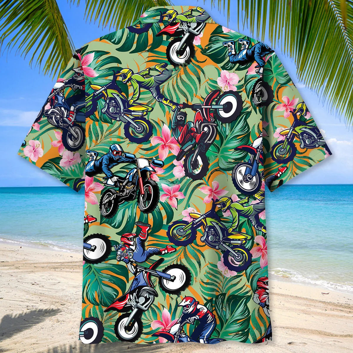 Summer Dirt Bike Hawaiian Shirt, custom shirt gift for men (view 3)