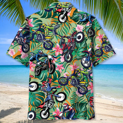 Summer Dirt Bike Hawaiian Shirt, custom shirt gift for men (view 3)