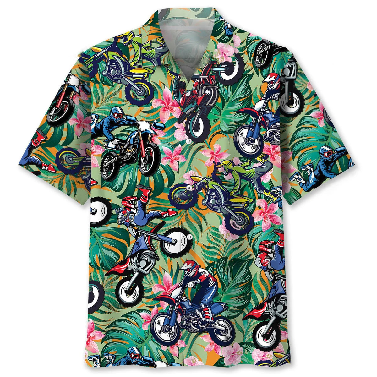 Summer Dirt Bike Hawaiian Shirt, custom shirt gift for men (view 4)