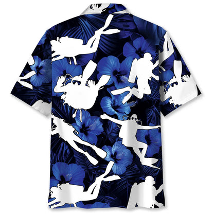 Summer Diver Hawaiian Shirt, custom shirt gift for men (view 2)