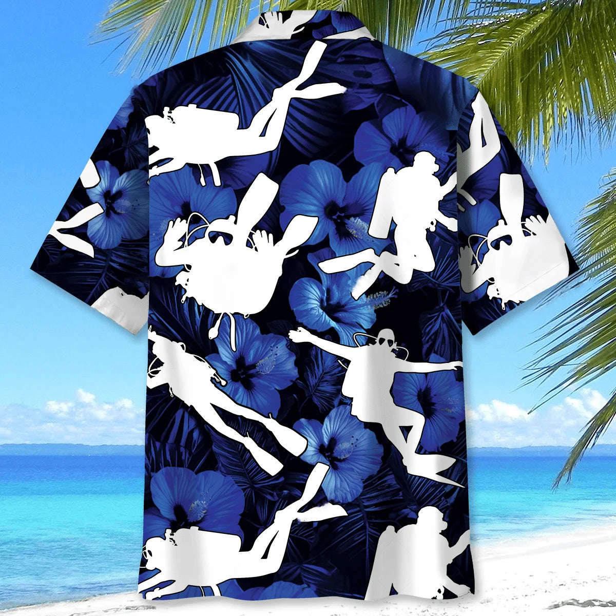 Summer Diver Hawaiian Shirt, custom shirt gift for men (view 3)