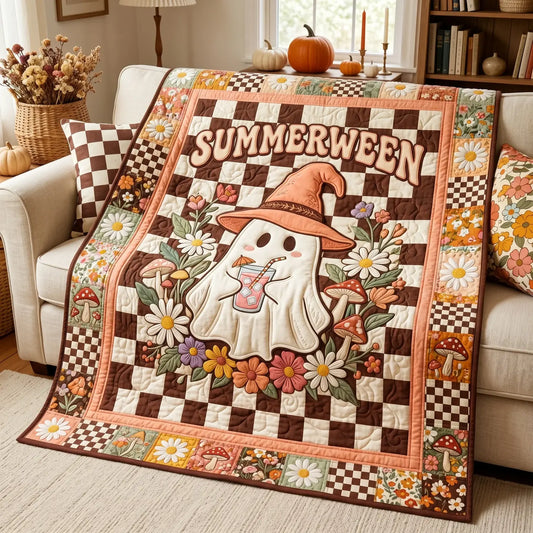 Summerween Boo Quilt Blanket