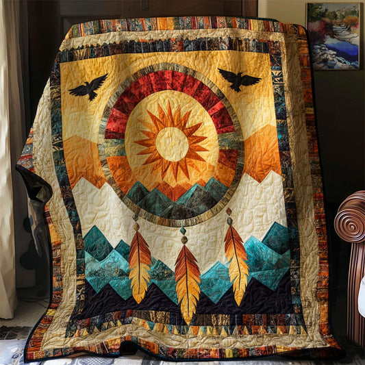 Sun Spirit Circle Quilt Blanket