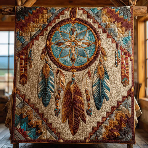 Sun Spirit Dreamcatcher Quilt Blanket