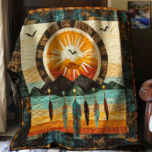 Sun Spirit Horizon Quilt Blanket
