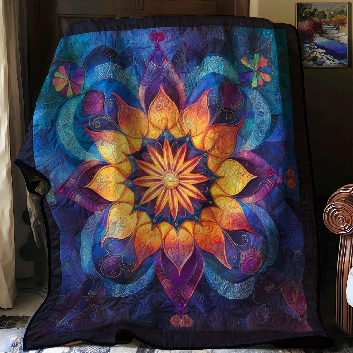 Sunburst Hippie Quilt Blanket