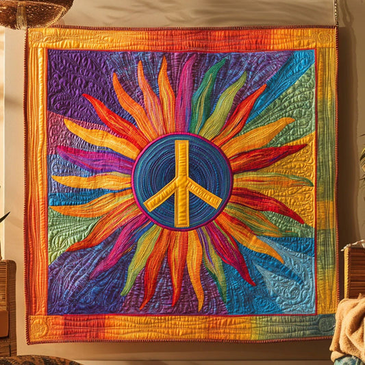 Sunburst Peace Quilt Blanket
