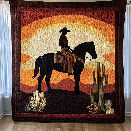 Sundown Rider Quilt Blanket