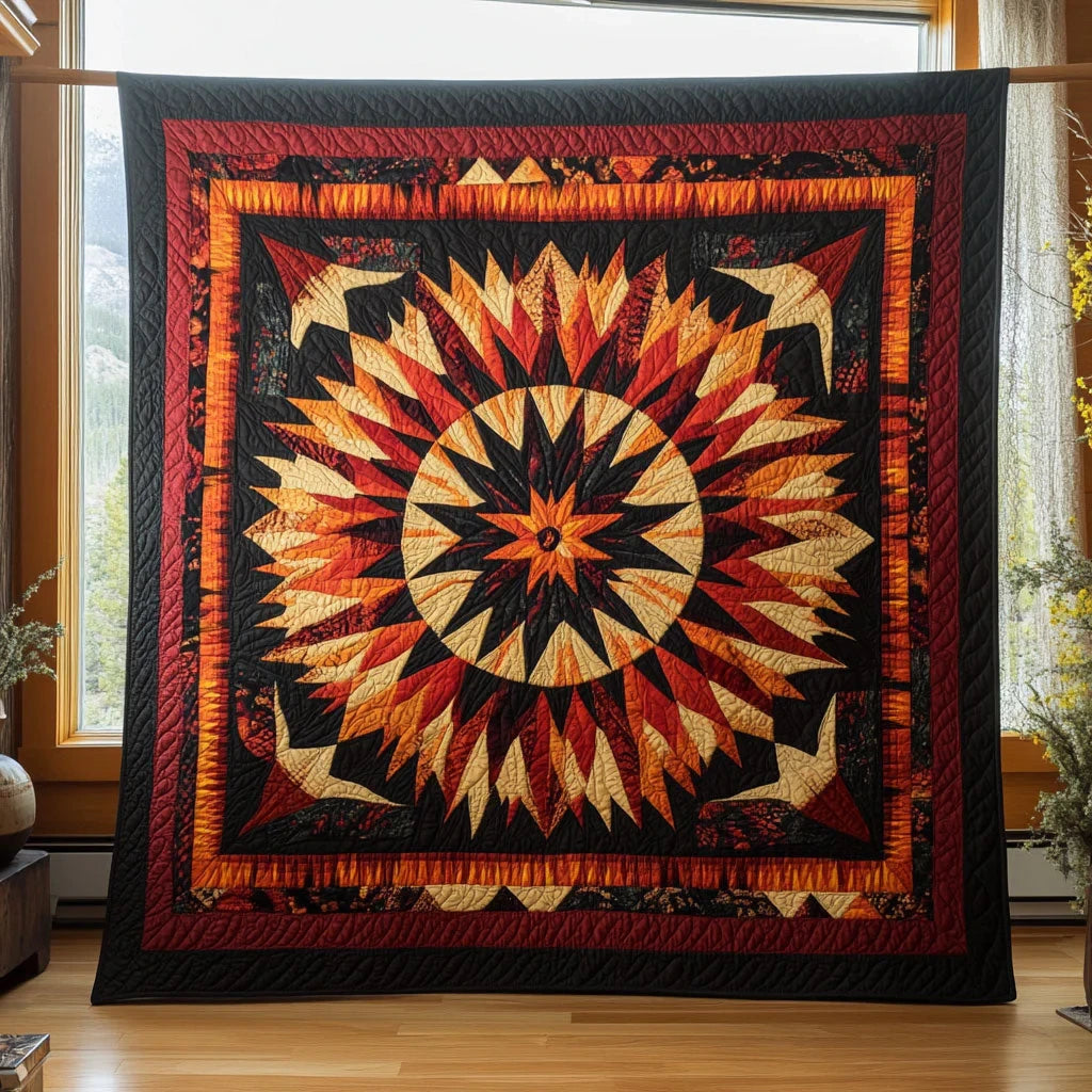 Sunflare Star Quilt Blanket