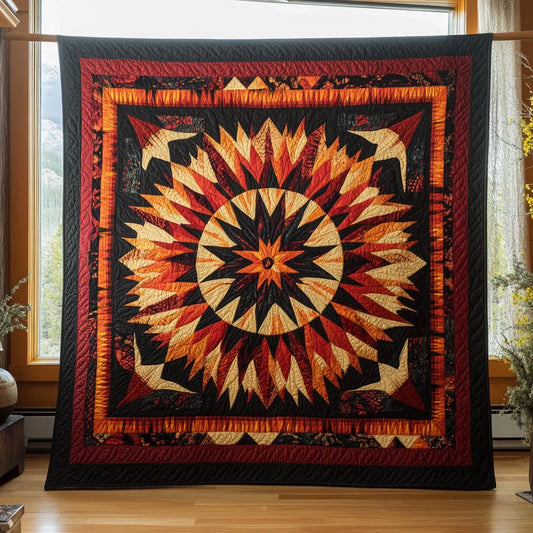 Sunflare Star Quilt Blanket