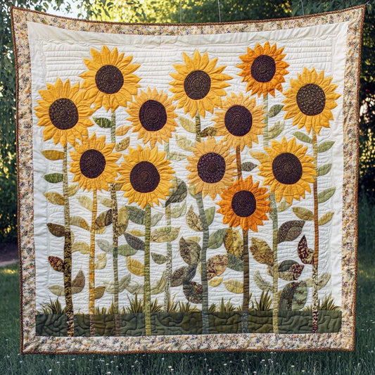 Sunflower Charm Quilt Blanket