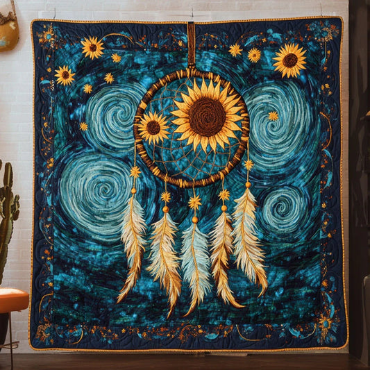 Sunflower Dreamcatcher Bloom Quilt Blanket