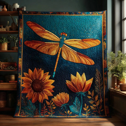 Sunflower Flightpath Quilt Blanket