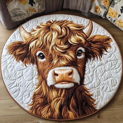 Sunflower Sentinels Quilted Round Mat