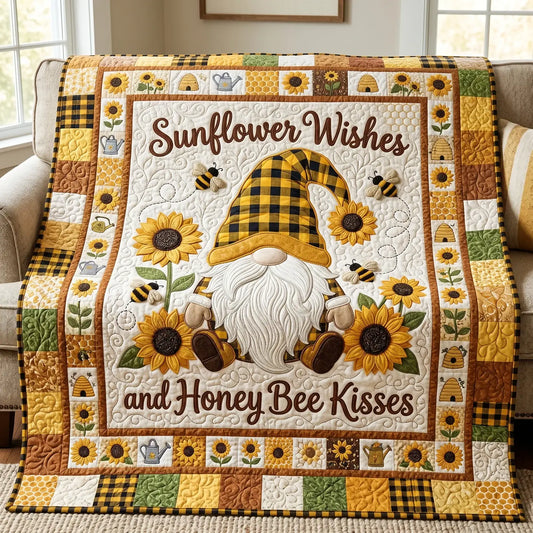 Sunflower Wishes Quilt Blanket