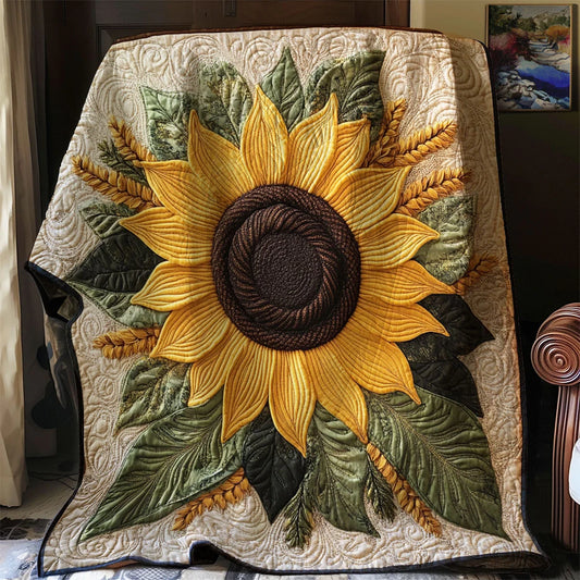 Sunflower Quilt Blanket