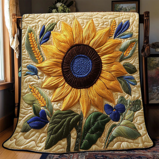 Sunflower Quilt Blanket