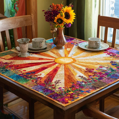 Sunlit Garden Quilted Table Topper