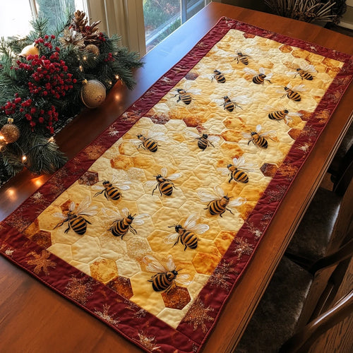 Sunny Bee Quilted Table Runner