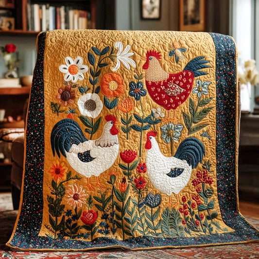 Sunny Coop Quilt Blanket - Quilted Blanket by OtterMia