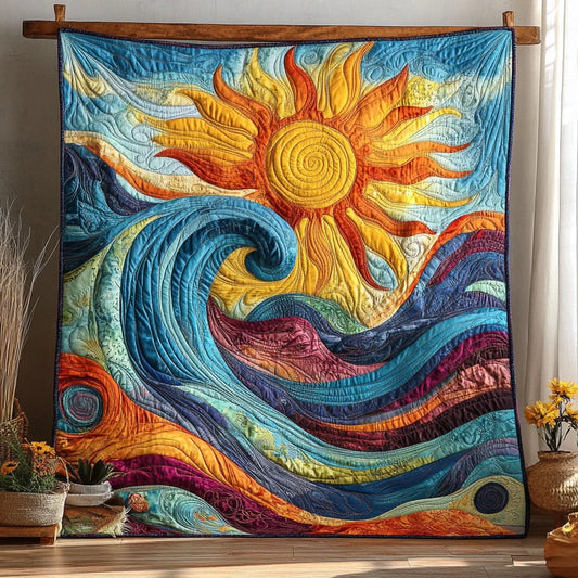 Sunny Current Quilt Blanket
