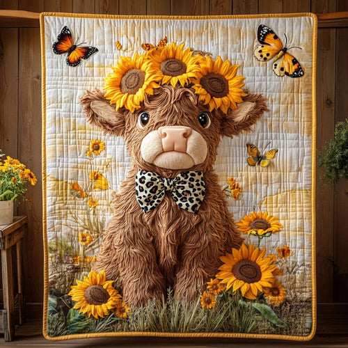 Sunny Moo Bloom Quilt Blanket