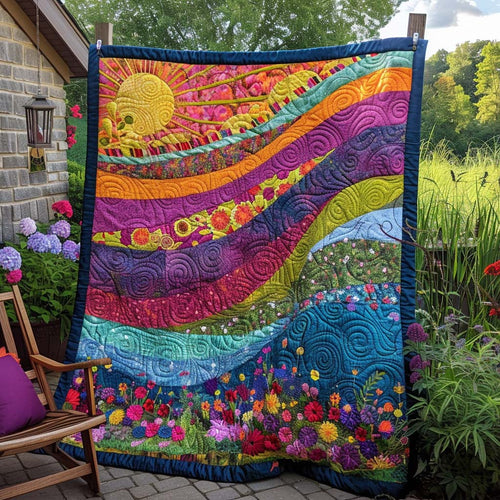 Sunny Paradise Quilt Blanket - Quilted Blanket by OtterMia