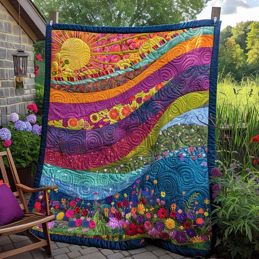 Sunny Paradise Quilt Blanket - Quilted Blanket by OtterMia