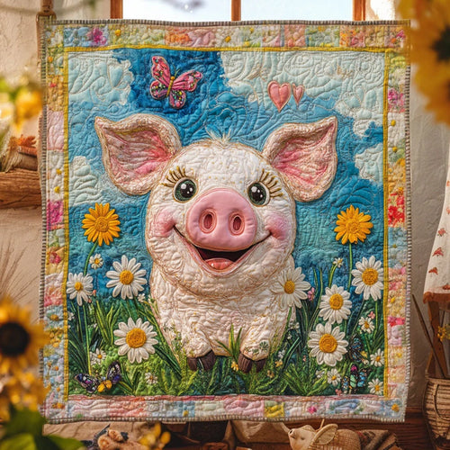 Sunny Pig Quilt Blanket