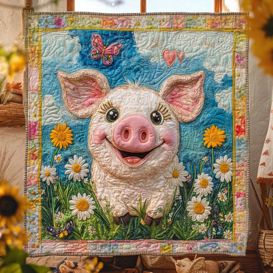 Sunny Pig Quilt Blanket