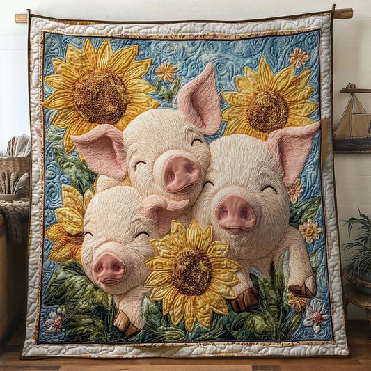 Sunny Pig Quilt Blanket