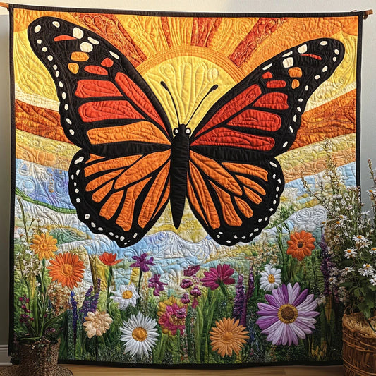 Sunrise Butterfly Quilt Blanket