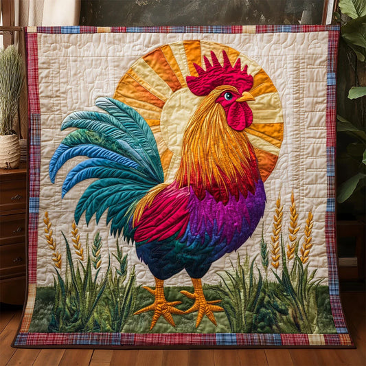 Sunrise Chicken Quilt Blanket