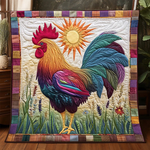 Sunrise Chicken Quilt Blanket