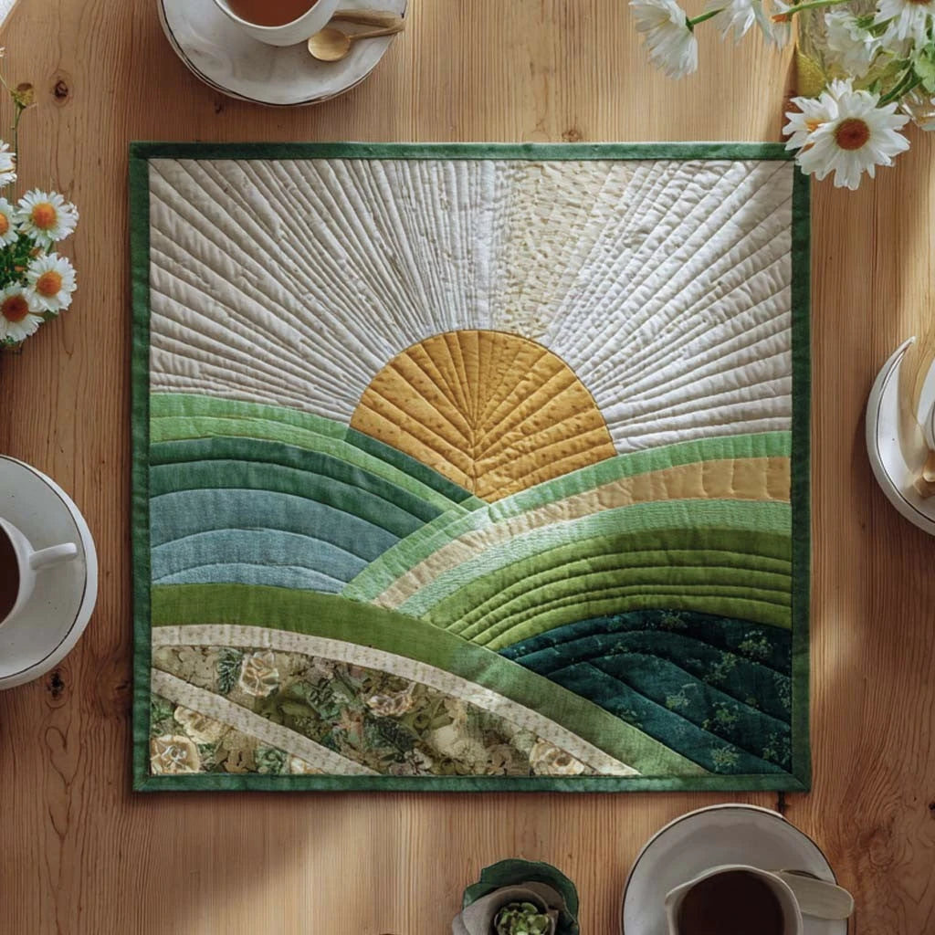 Sunrise Majesty Quilted Table Topper