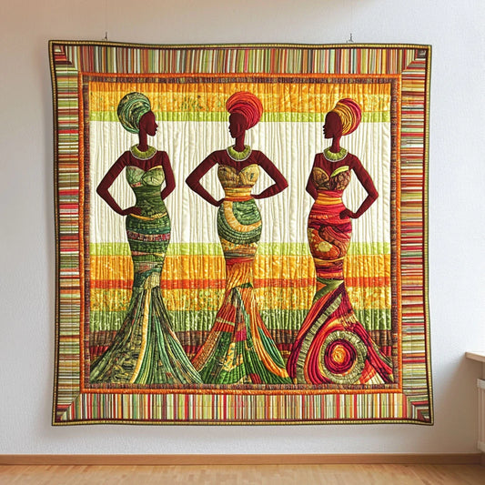 Sunset Woman Quilt Blanket
