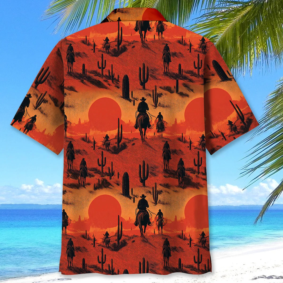Sunset Rodeo Trail Hawaiian Shirt, custom shirt gift for men (view 4)