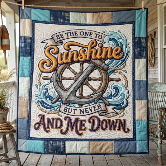 Sunshine Never Sinks Quilt Blanket