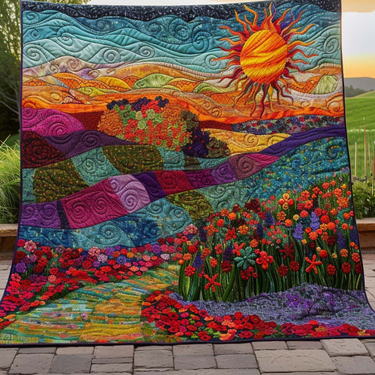Sunshine Spirit Quilt Blanket - Quilted Blanket by OtterMia
