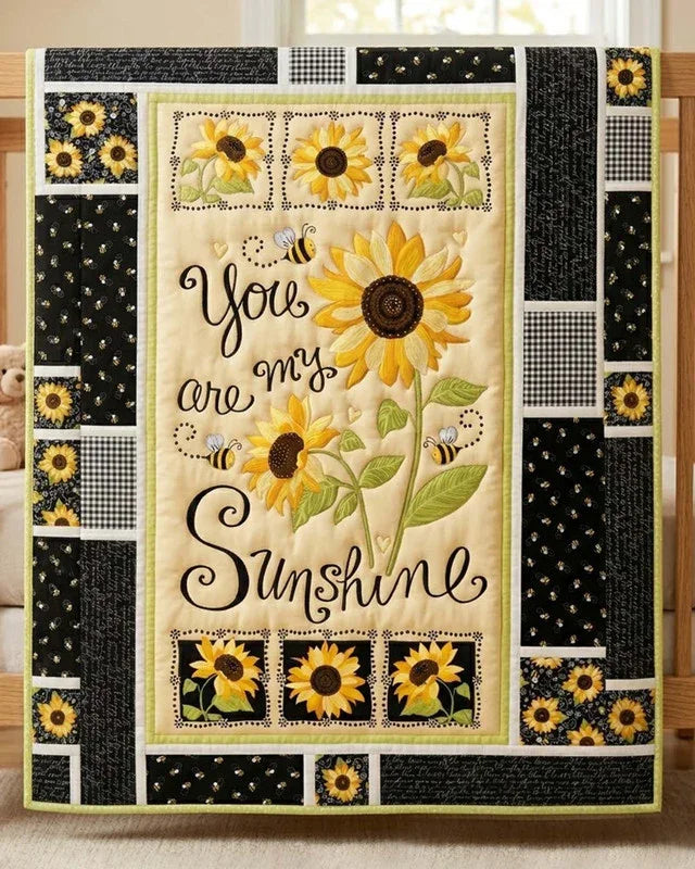 Sunshine You Quilt Blanket - Quilted Blanket by OtterMia